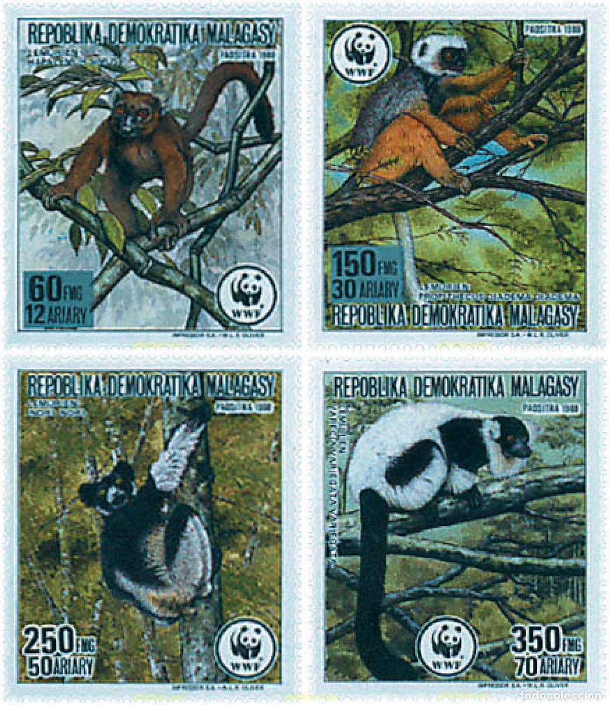 Briefmarken: 91849 MNH MADAGASCAR 1988 FAUNA DE MADAGASCAR