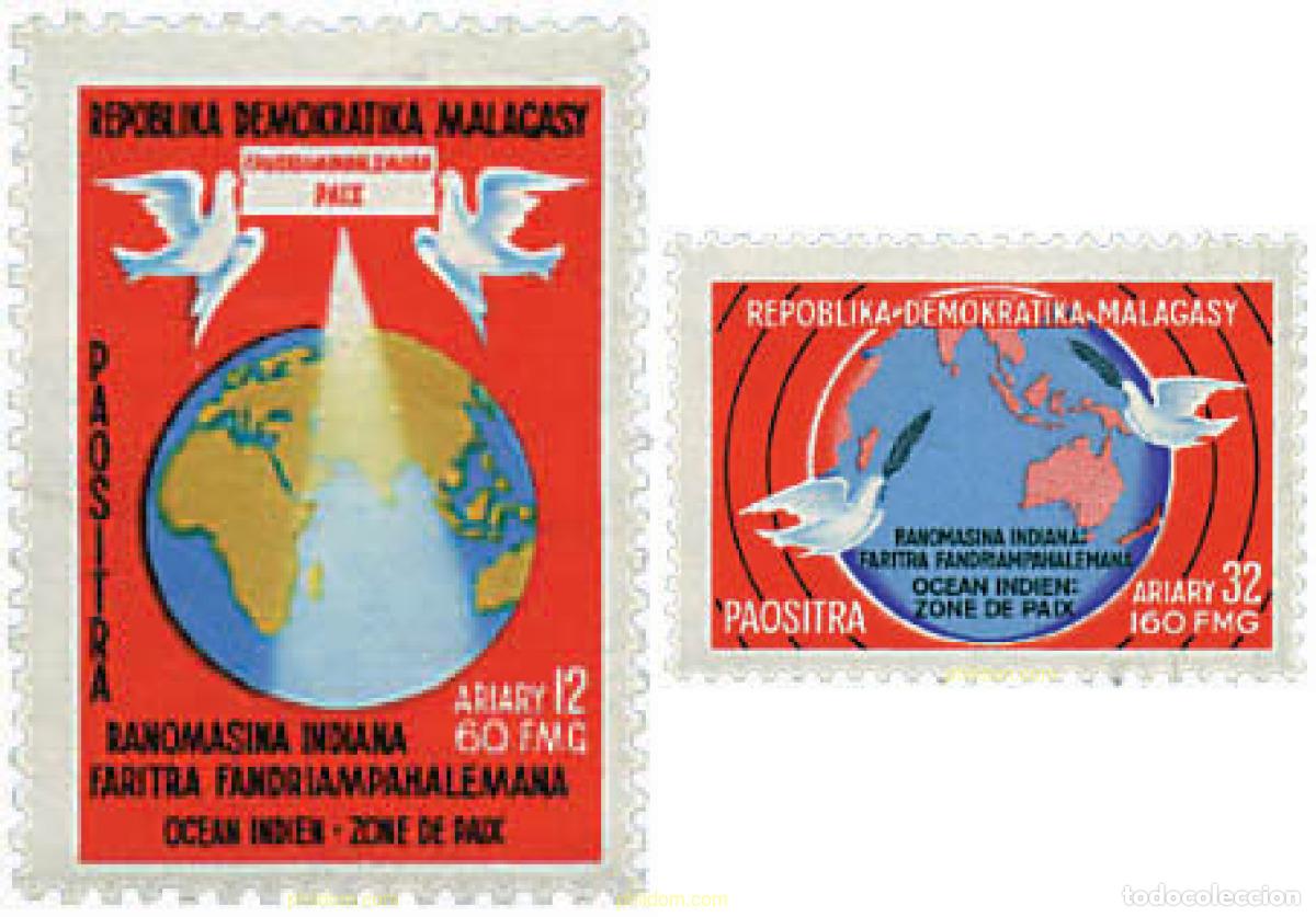 Stamps: 35417 MNH MADAGASCAR 1976 OCEANO INDICO, ZONA DE PAZ