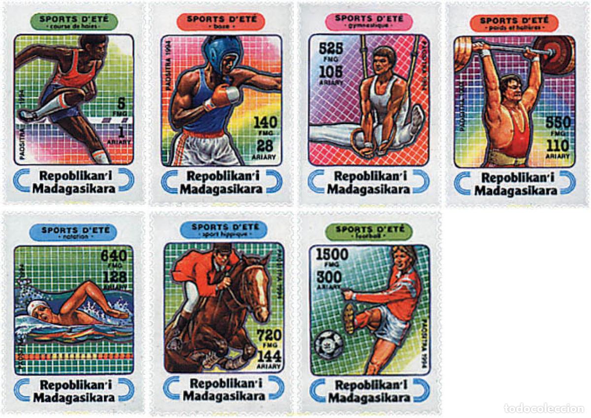 Sellos: 69634 MNH MADAGASCAR 1994 DEPORTES DE VERANO