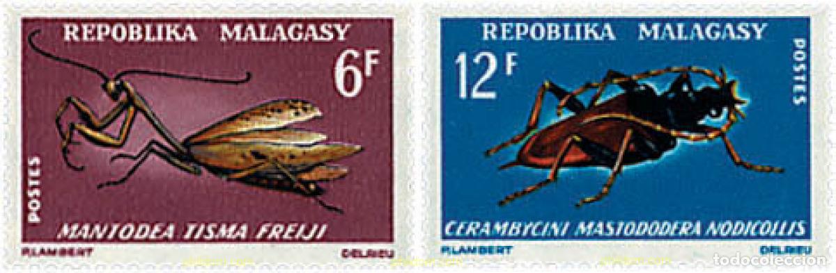 Sellos: 594711 MNH MADAGASCAR 1966 INSECTOS