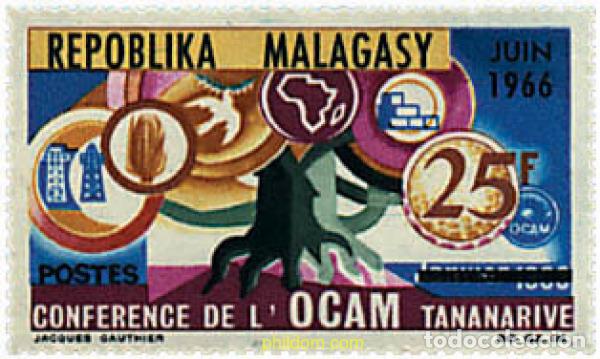 Sellos: 219105 MNH MADAGASCAR 1966 SIMBOLOS