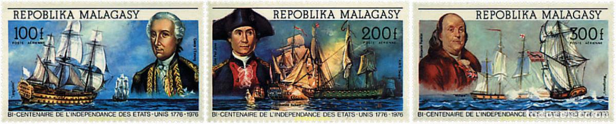 Briefmarken: 589345 MNH MADAGASCAR 1975 BICENTENARIO DE LA INDEPEND&Eacute;CIA DE LOS ESTADOS UNIDOS