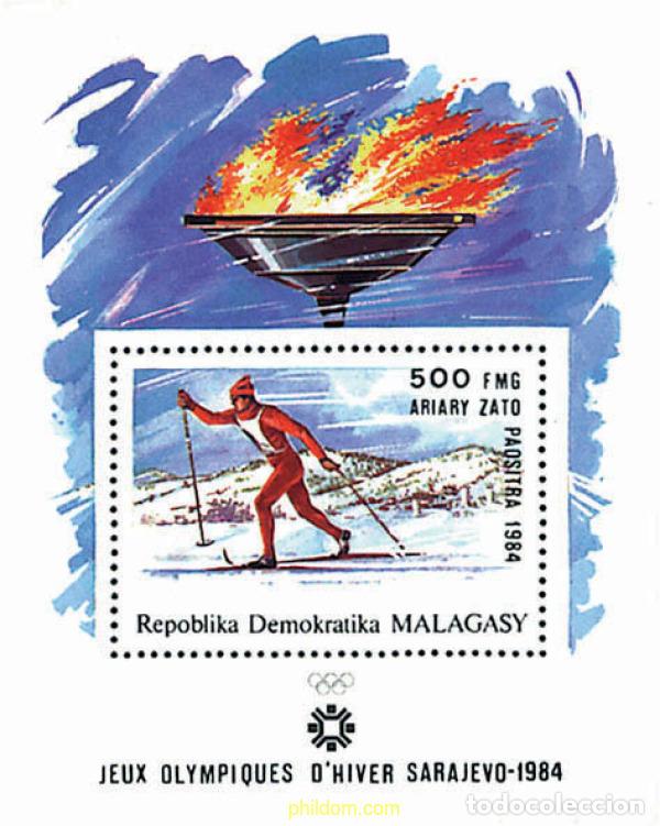 Sellos: 71186 MNH MADAGASCAR 1984 14 JUEGOS OLIMPICOS INVIERNO SARAJEVO 1984