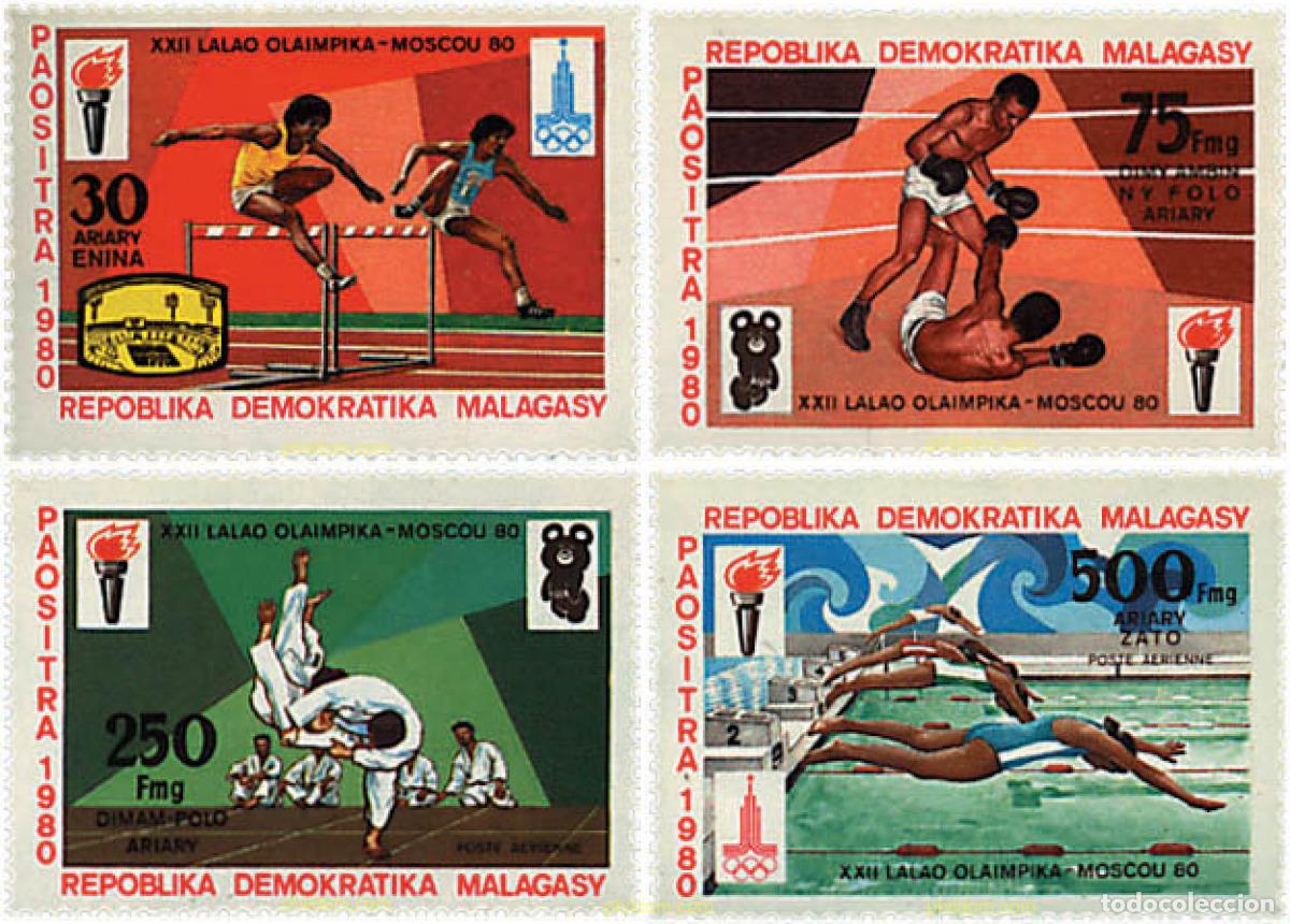 Sellos: 71140 MNH MADAGASCAR 1980 22 JUEGOS OLIMPICOS VERANO MOSCU 1980