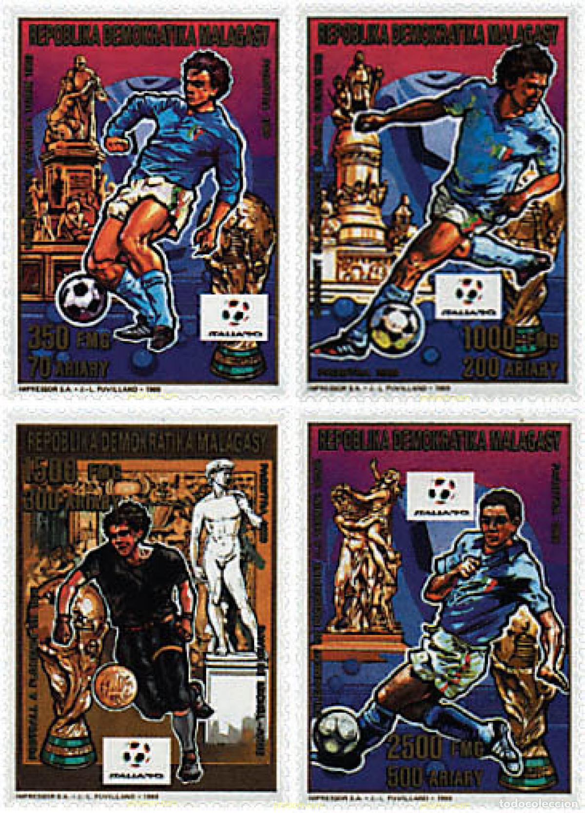 Sellos: 79303 MNH MADAGASCAR 1989 COPA DEL MUNDO DE FUTBOL. ITALIA-90