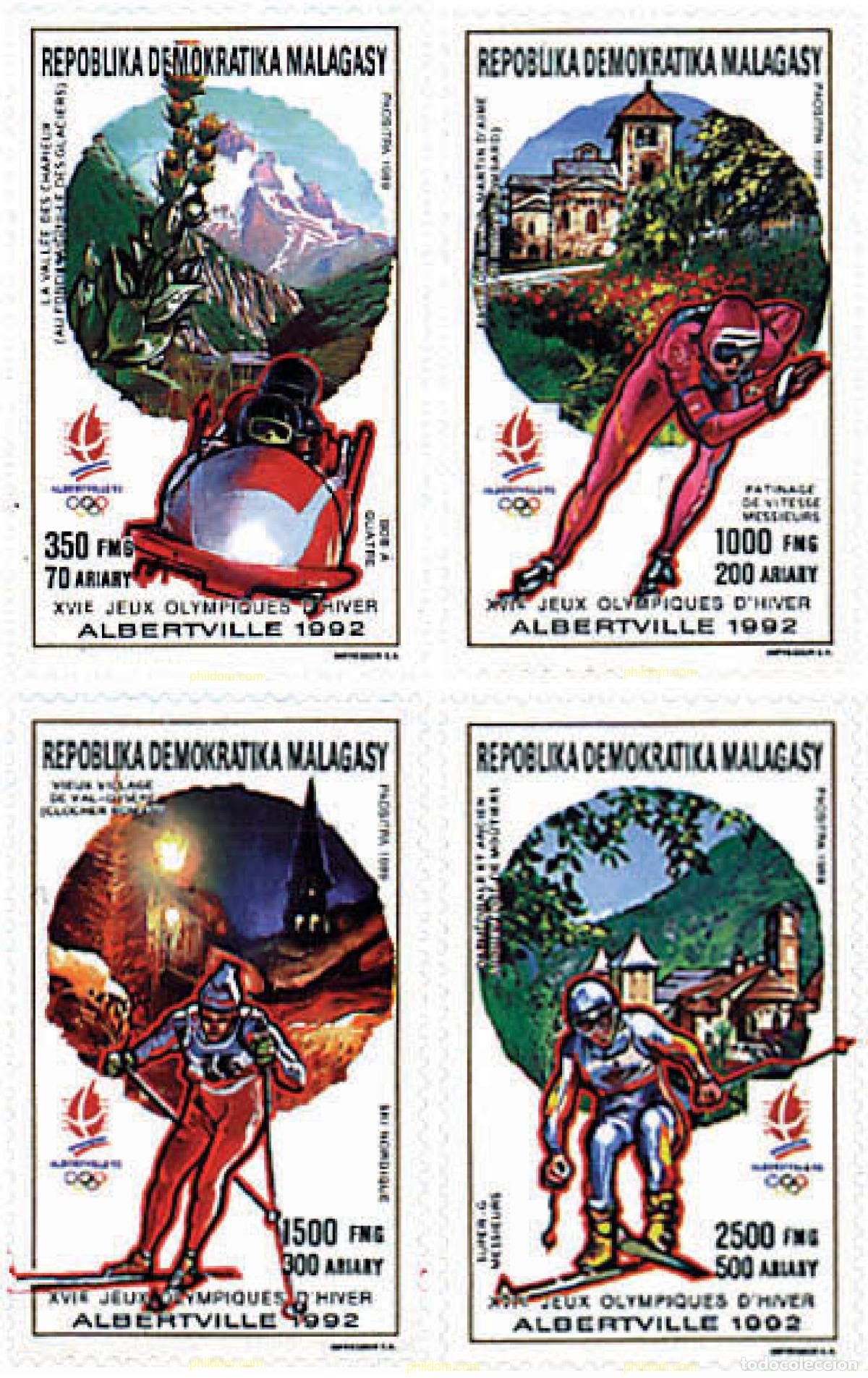 Sellos: 71201 MNH MADAGASCAR 1990 16 JUEGOS OLIMPICOS INVIERNO ALBERTVILLE 1992