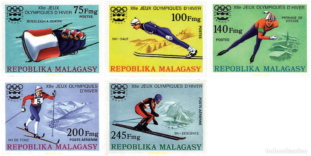 Sellos: 71125 MNH MADAGASCAR 1975 12 JUEGOS OLIMPICOS INVIERNO INNSBRUCK 1976