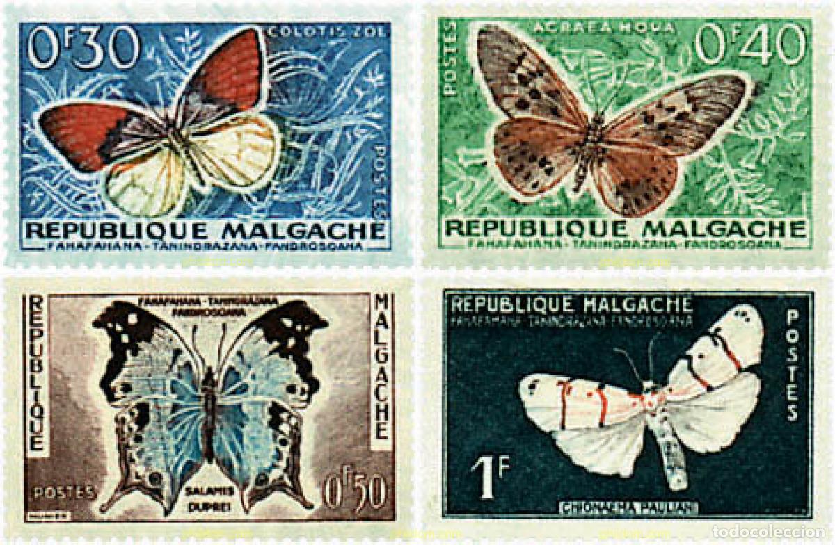 Sellos: 297836 HINGED MADAGASCAR 1960 MARIPOSAS Y CULTIVOS
