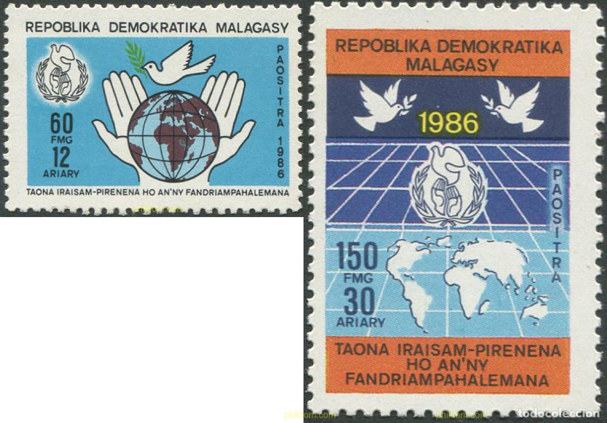 Selos: 31554 MNH MADAGASCAR 1986 DIA MUNDIAL DEL CORREO