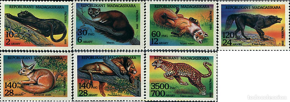 Sellos: 69627 MNH MADAGASCAR 1994 FAUNA SALVAJE