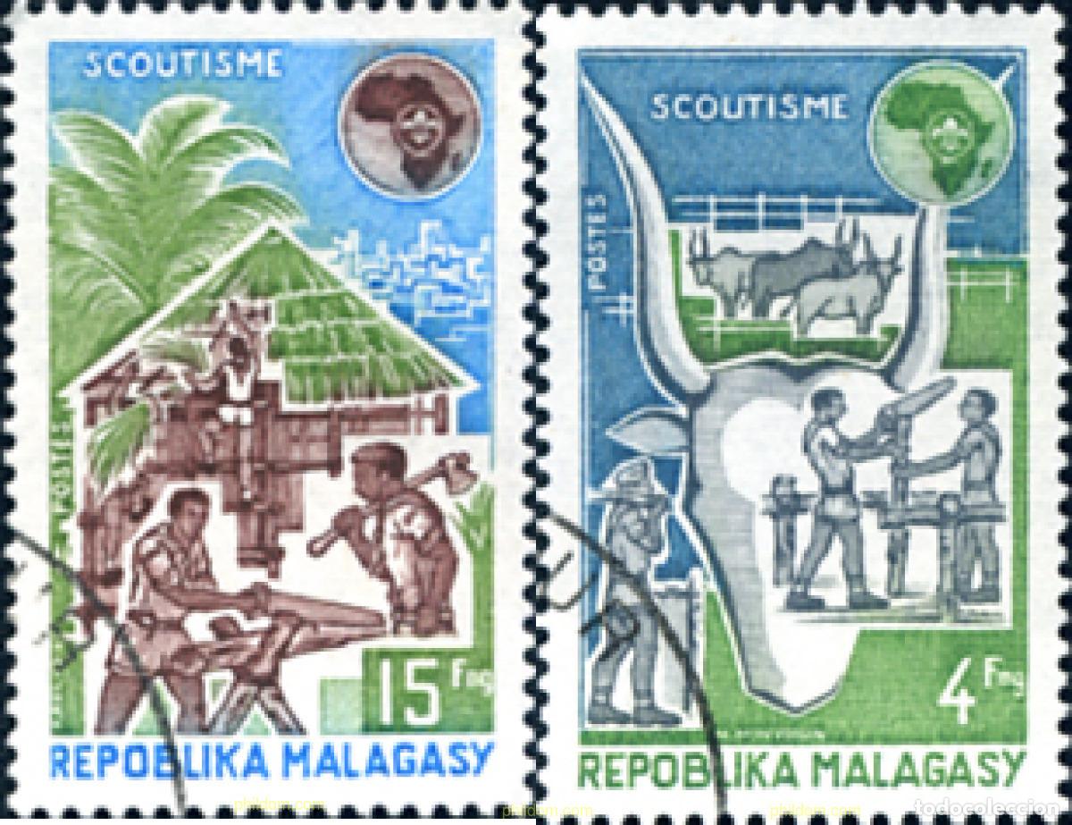 Sellos: 273546 USED MADAGASCAR 1974 ESCULTISMO