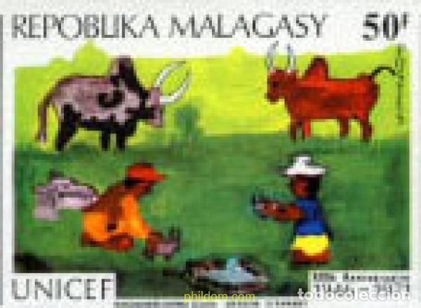 Sellos: 193459 MNH MADAGASCAR 1971 ANIVERSARIO DE UNICEF