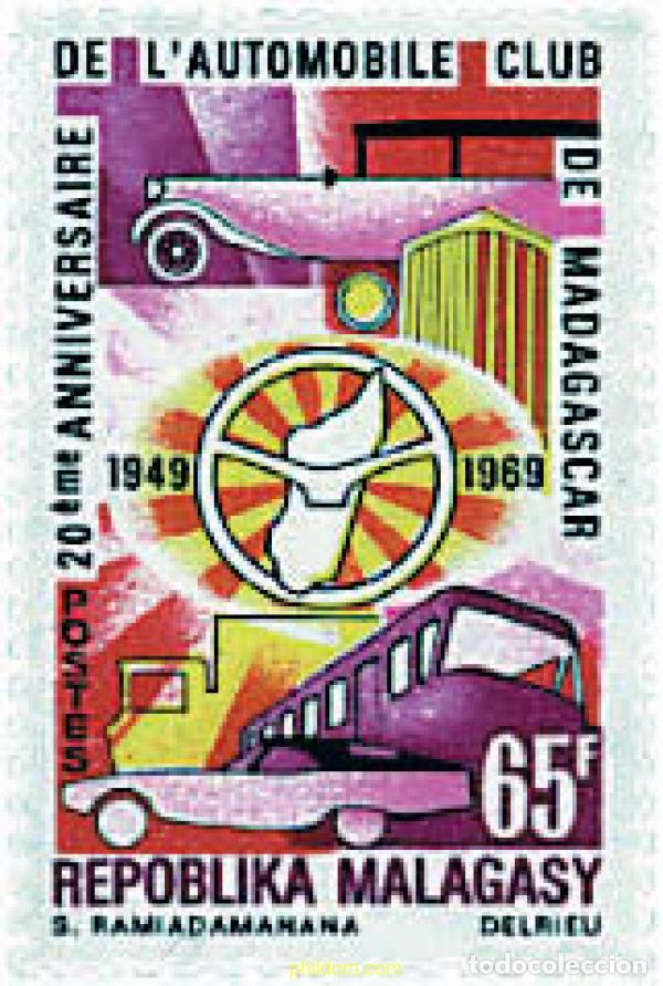 Sellos: 43792 MNH MADAGASCAR 1969 20 ANIVERSARIO DEL AUTOMOVIL CLUB DE MADAGASCAR