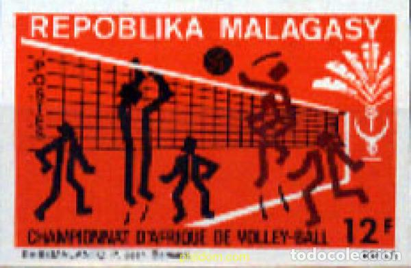 Sellos: 104666 MNH MADAGASCAR 1972 CAMPEONATOS DE BALONVOLEA EN AFRICA