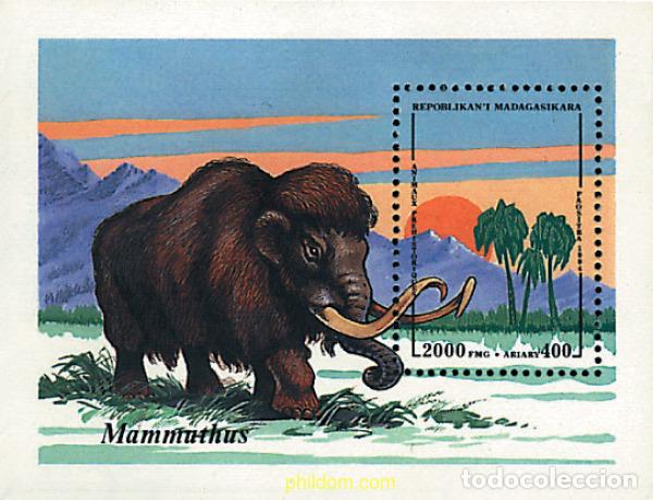 Sellos: 69629 MNH MADAGASCAR 1994 FAUNA PREHISTORICA