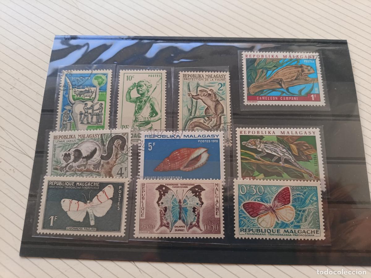 Sellos: Madagascar. Rep&uacute;blica Malgache. Lote de sellos