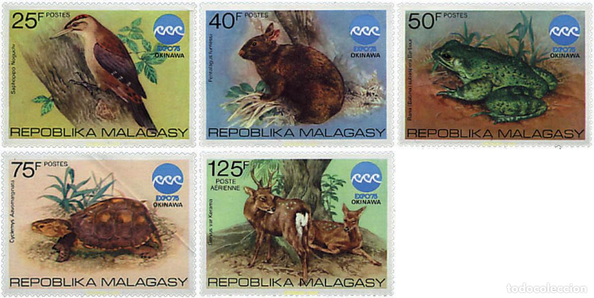 Sellos: 81419 MNH MADAGASCAR 1975 EXPOSICION OCEANOGRAFICA EN OKINAWA