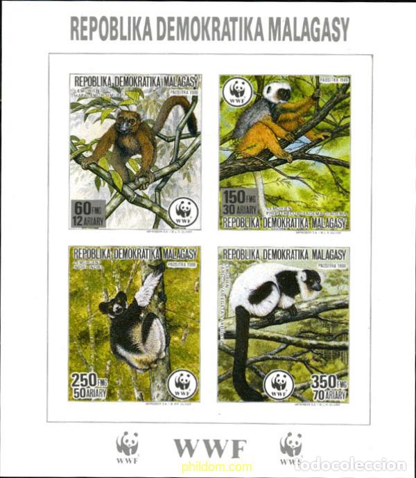 Sellos: 4295 MNH MADAGASCAR 1988 FAUNA DE MADAGASCAR
