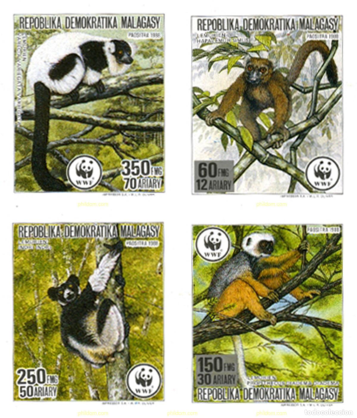 Sellos: 14977 MNH MADAGASCAR 1988 FAUNA DE MADAGASCAR