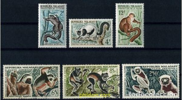 Sellos: 30775 USED MADAGASCAR 1961 PROTECCION DE LA FAUNA