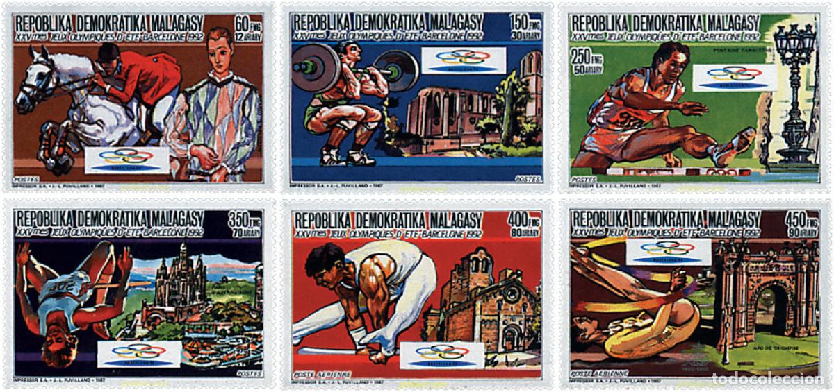 Sellos: 71169 MNH MADAGASCAR 1987 25 JUEGOS OLIMPICOS VERANO BARCELONA 1992
