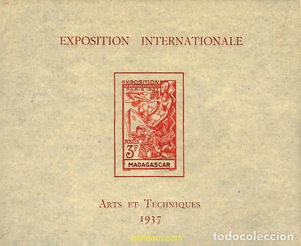 Sellos: 594667 HINGED MADAGASCAR 1937 EXPOSICION INTERNACIONAL DE PARIS