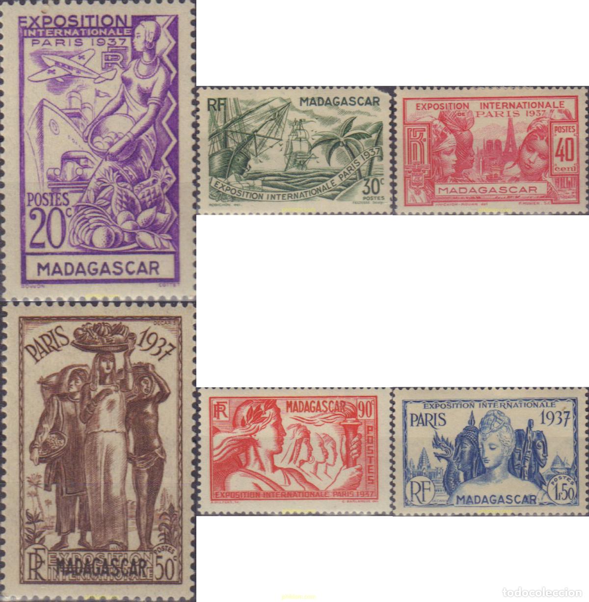Sellos: 594666 HINGED MADAGASCAR 1937 EXPOSICION INTERNACIONAL DE PARIS
