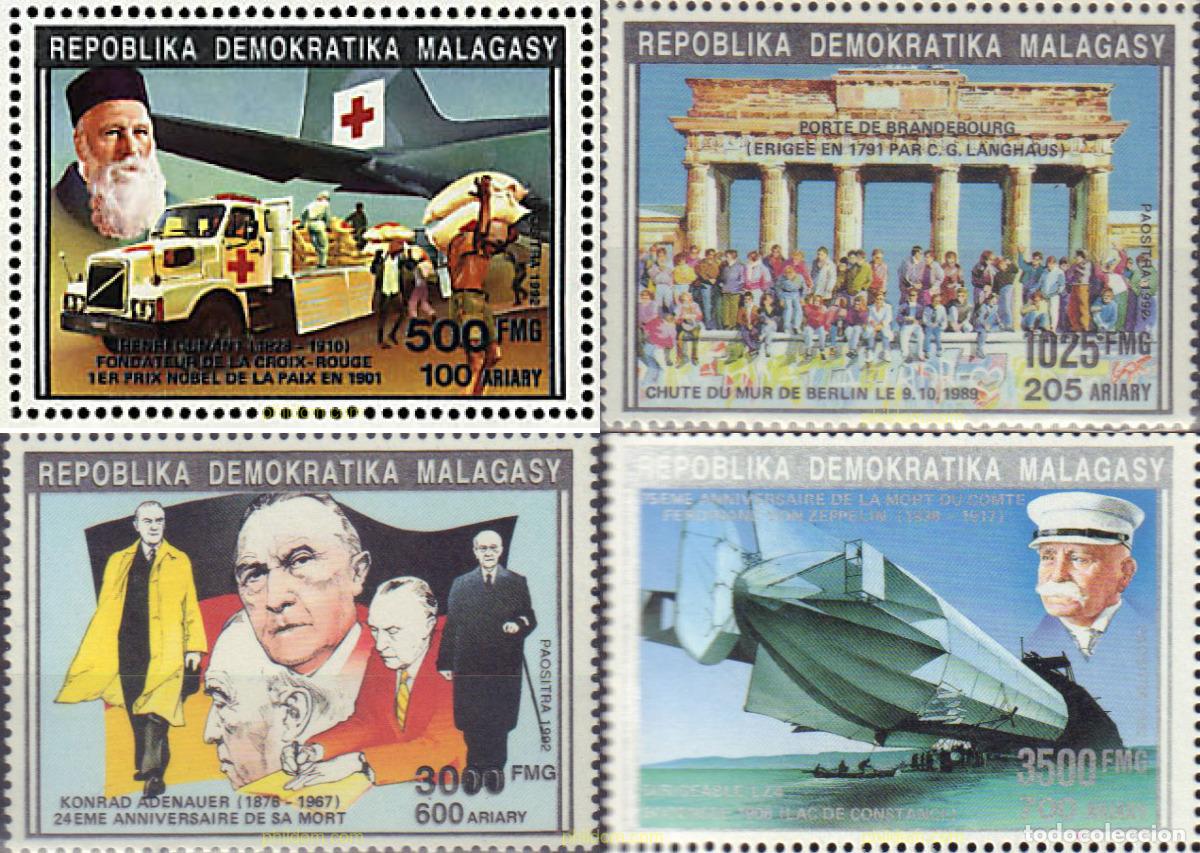 Sellos: 594992 MNH MADAGASCAR 1992 ANIVERSARIOS Y ACONTECIMIENTOS