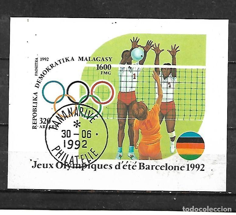 Sellos: 1992: Hoja souvenir &rdquo;Juegos Ol&iacute;mpicos. Barcelona, Espa&ntilde;a&rdquo; (CTO)