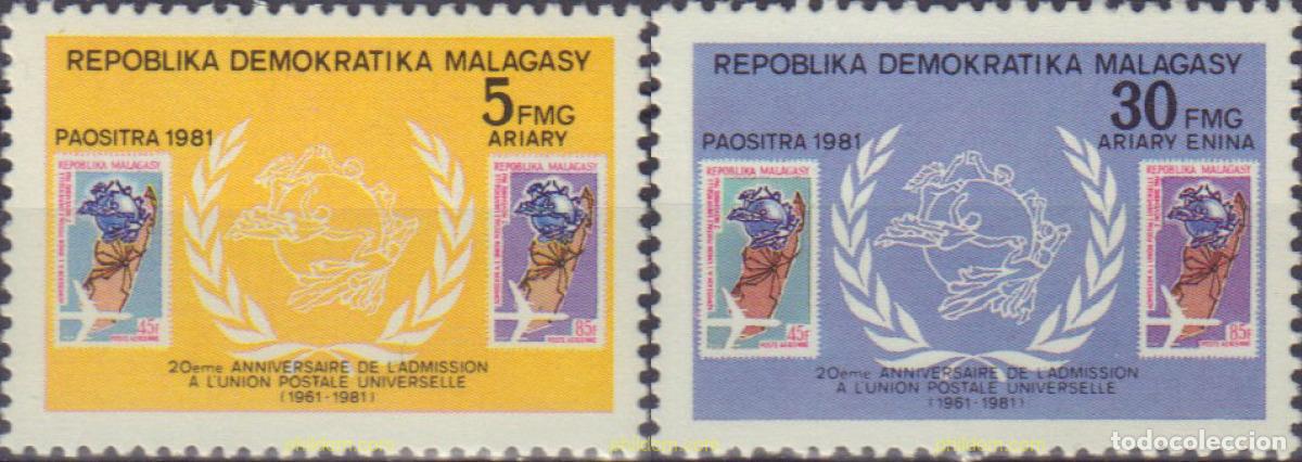 Sellos: 594844 MNH MADAGASCAR 1981 20 ANIVERSARIO DE LA UPU