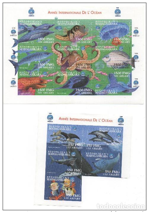 Sellos: Madagascar 1998 IMPERF NON DENTELE A&ntilde;o Internacional de los Peces del Oc&eacute;ano