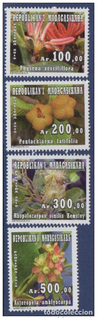 Sellos: Madagascar 2010 Flores Physena Sessiliflora Asteropeia Amblyocarpa MNH**