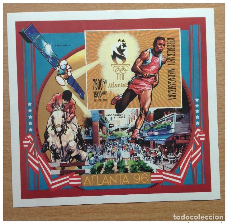 Sellos: Madagascar 1994 IMPERF ND Bloc Juegos Ol&iacute;mpicos Atlanta 1996**