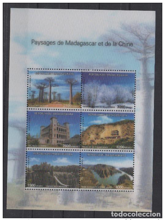 Sellos: Madagascar 2014 China Hoja de hologramas LENTICULARES Block Edici&oacute;n conjunta
