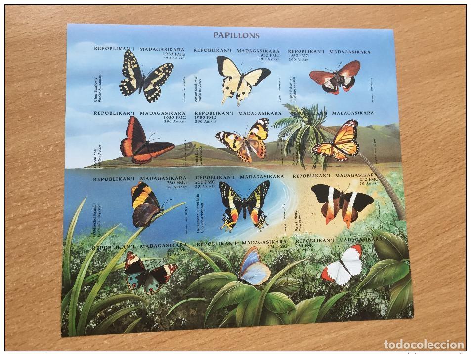 Sellos: Madagascar 1998 Mi. 2081-92 Vida silvestre Mariposas **MNH IMPERF ND