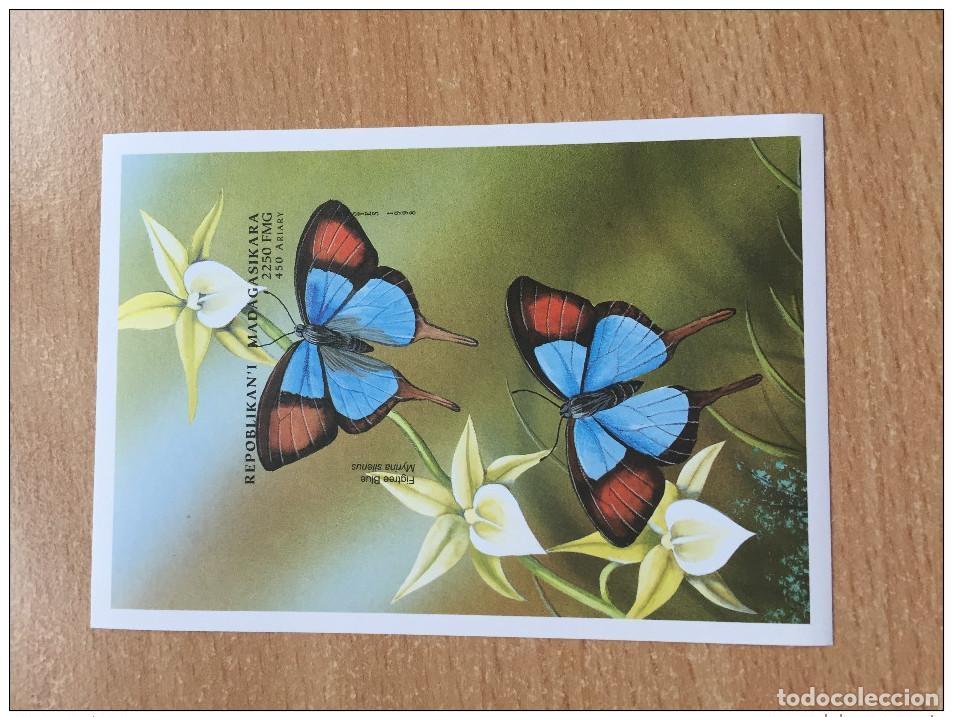 Sellos: Madagascar 1998 Mi. Bl. 286 Fauna Butterflies **MNH IMPERF SIN CORDONES