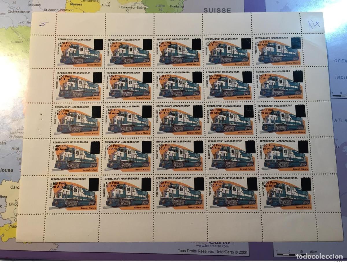 Sellos: Tren Madagascar 1998 Mi. 2108 Locomotora General Motors Sobreprint 2000&euro;