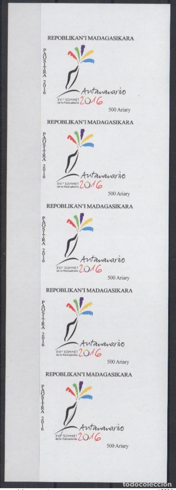 Sellos: Madagascar 2016 Mi. 2687 IMPERF Block 5 ND XVI Francofon&iacute;a Antananarivo