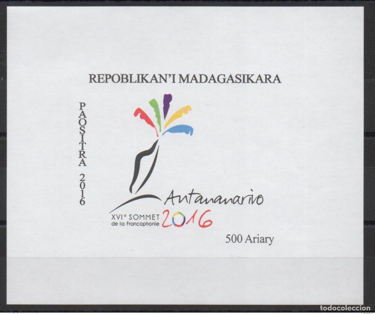 Sellos: Madagascar 2016 Mi. 2687 Block Luxury Proof 16&ordf; Francofon&iacute;a Antananarivo MNH **