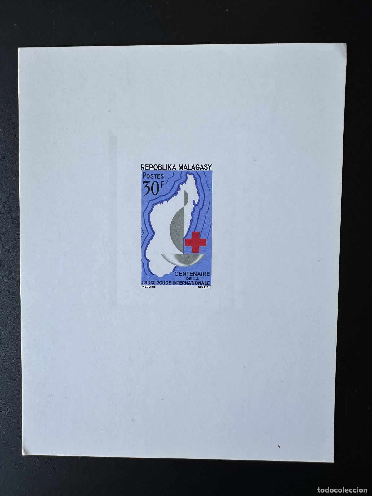 Francobolli: Madagascar 1963 Mi. 502 prueba de lujo centenario la Cruz Roja Internacional