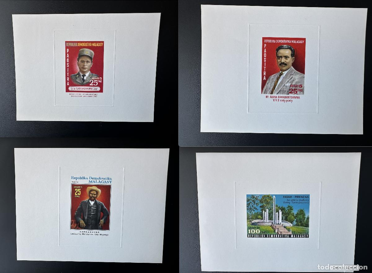 Sellos: Madagascar 1977 Mi. 829 - 832 Luxury Event National Heroes Helden