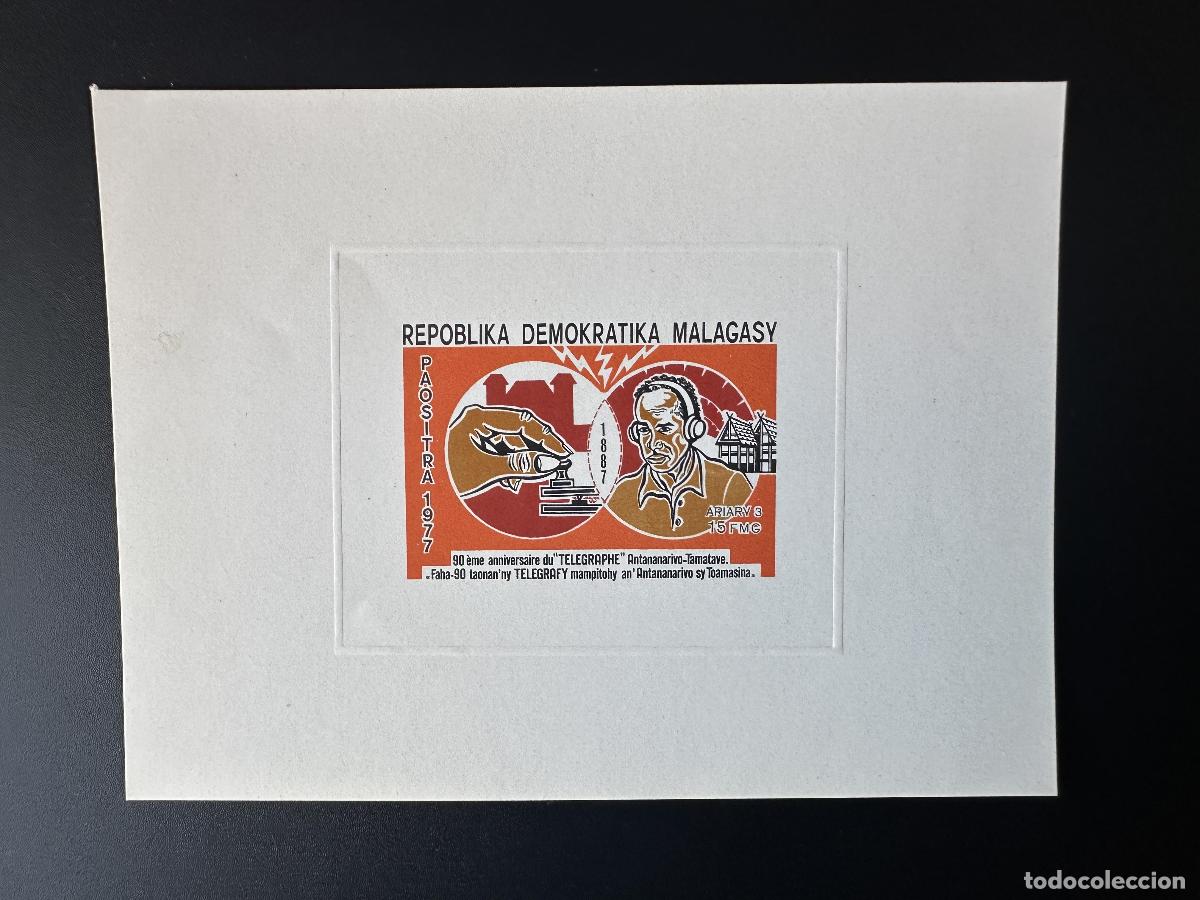 Sellos: Madagascar 1977 Mi. 836 a prueba de lujo aniversario tel&eacute;grafo morse