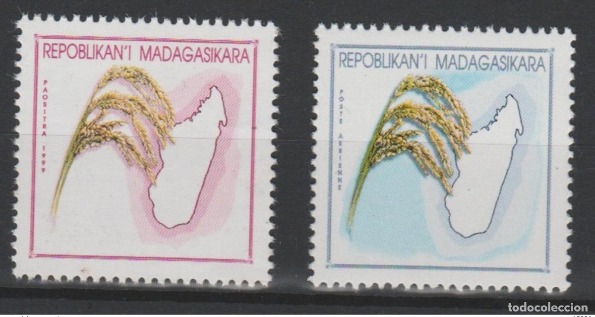 Stamps: Madagascar 2001/2002 2 val. Mi. 2581-2584 Arroz Reis SIN VALOR NOMINAL RARO