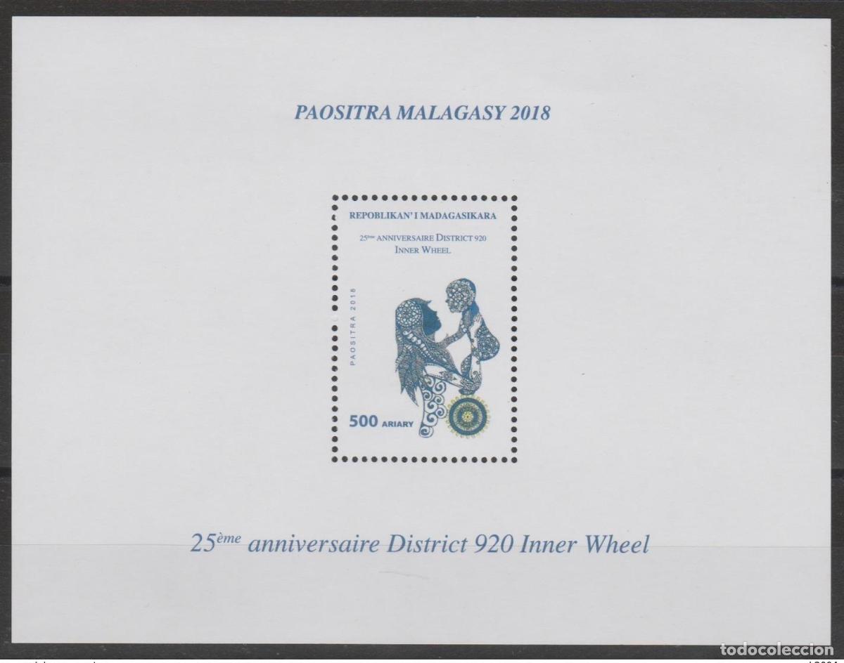 Briefmarken: Madagascar mayo de 2018. Rueda giratoria interior Bl. 324 Block Deluxe 25 a&ntilde;os antig&uuml;edad District