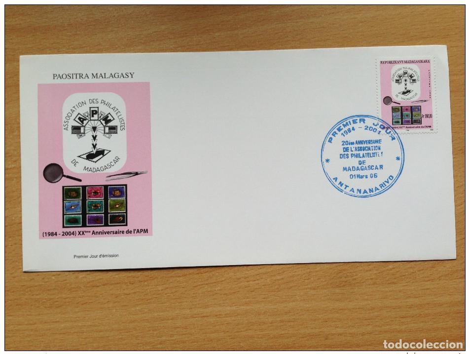 Sellos: Madagascar 2006 Mi. 2646 sobre FDC 1er d&iacute;a 20 a&ntilde;os Asociaci&oacute;n Filat&eacute;lica