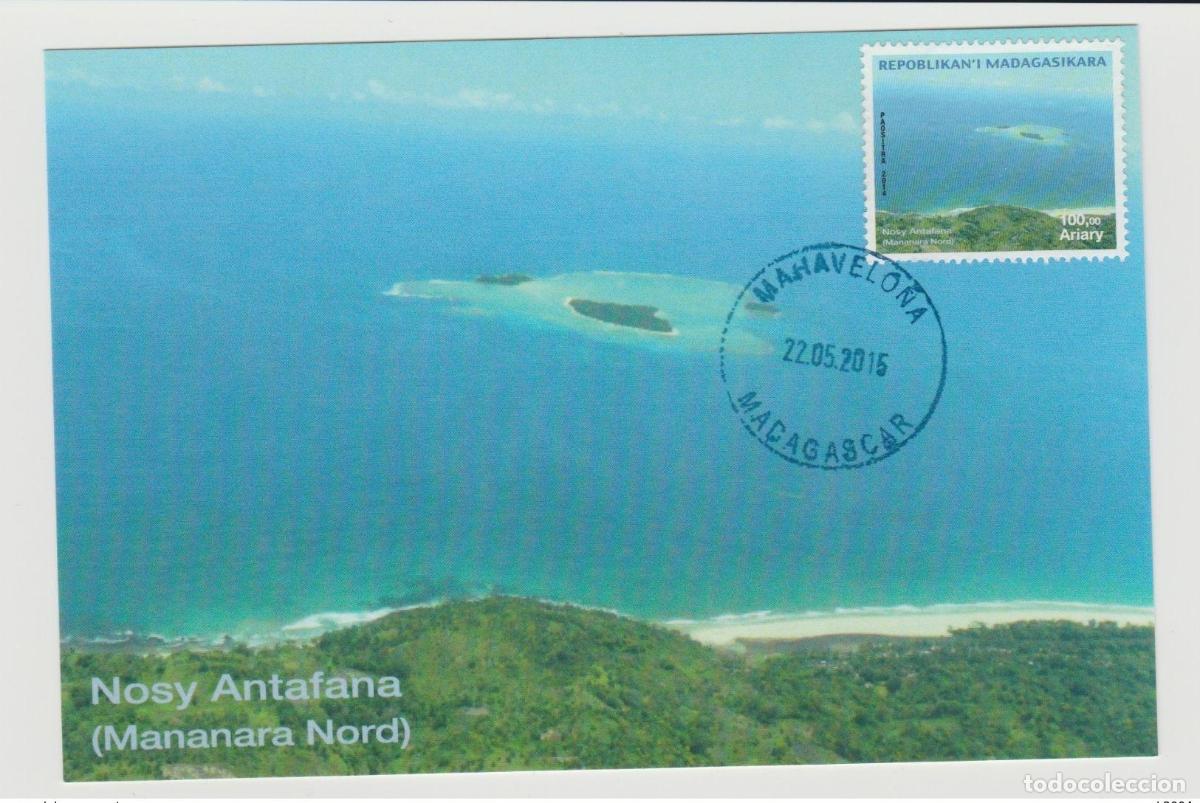 Selos: Madagascar 2015 Mi. 2686 Maxi Map Isla Nosy Antafana del Turismo