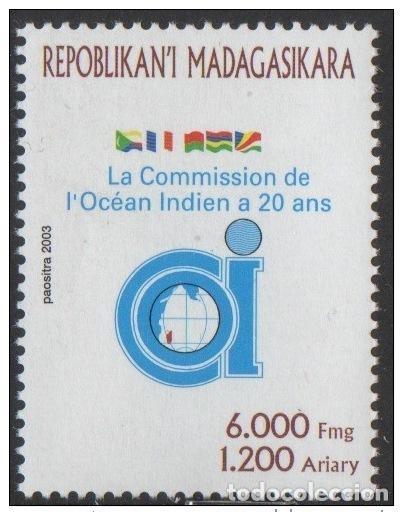 Sellos: Madagascar 2003 Mi.2611 Comisi&oacute;n del Oc&eacute;ano &Iacute;ndico 20 a&ntilde;os de MNH** en el