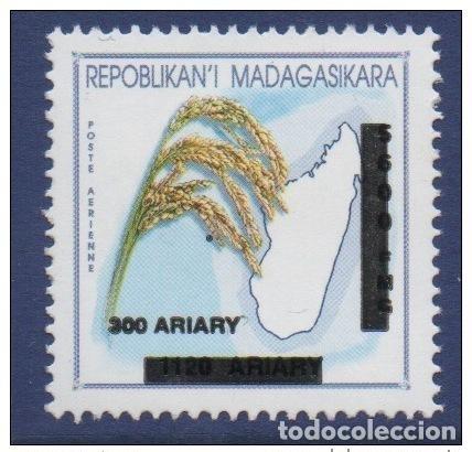 Sellos: Madagascar 2008 Mi. 2653 Sobreimpreso Arroz azul MNH**