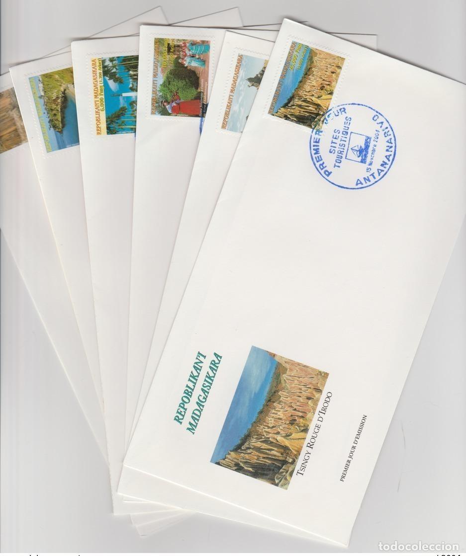 Sellos: Madagascar 2004 FDC Primer d&iacute;a de turismo y danza Tanz Loup d'Isalo Fort Dauphin