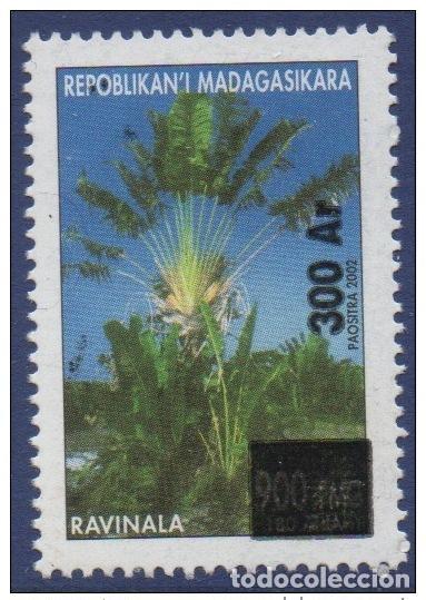 Sellos: Madagascar 2010 Ravinala Tree Flora Baum sobreimpresi&oacute;n MNH**